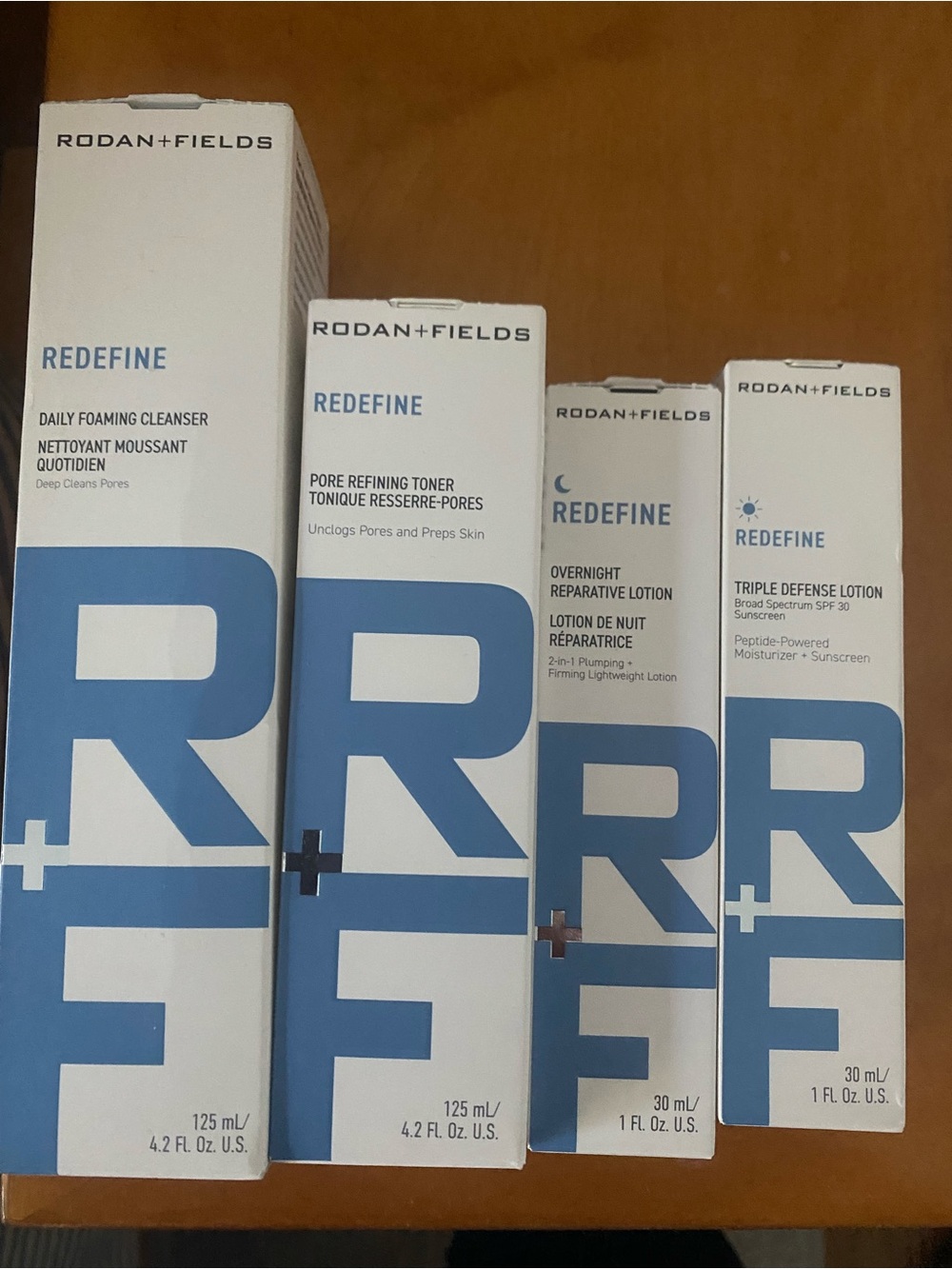 Rodan + Fields REDEFINE Skincare Set - Blue & White Packaging